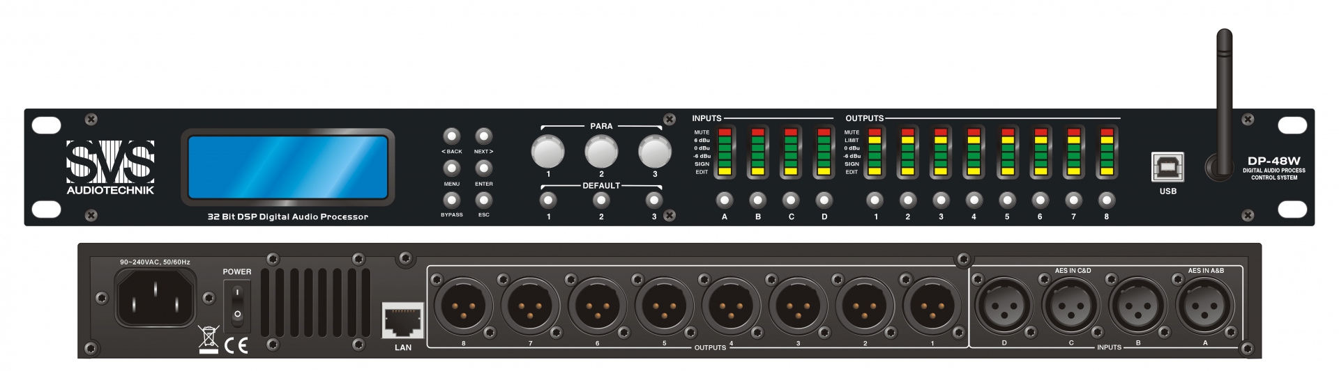 SVS Audiotechnik DP-48W Цифровой процессор: 4 входа 8 выходов в Камышлове